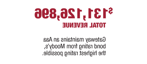 131,126,896 dollars total revenue - Gateway maintains a triple A bond rating from Moody's, the highest rating possible