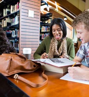 Students studying